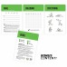 Racdde Half Balance Ball Exercise Cards, Set of 62 :: for a Home or Gym Workout :: Large Flash Cards with 50 Stability Exercises for All Fitness Levels, Even Beginners :: Durable & Waterproof 