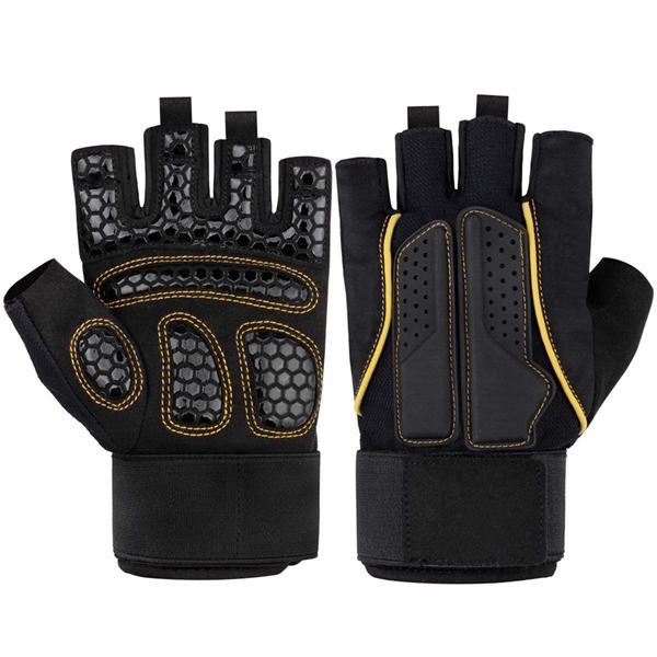 Racdde Padded Weight Lifting Gloves, Gym Gloves, Workout Gloves, Rowing Gloves, Exercise Gloves for Weight Lifting, Fitness, Cross Training for Men & Women 
