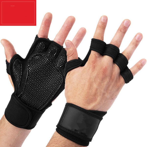 Racdde Ventilated Workout Gloves with Integrated Wrist Wraps and Full Palm Silicone Padding. Extra Grip & No Calluses. Perfect for Weight Lifting, Powerlifting, Pull Ups, Cross Training, WODs 