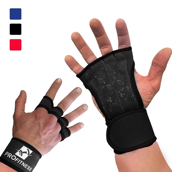Racdde Cross Training Gloves Non-Slip Palm Silicone Weight Lifting Glove to Avoid Calluses | Perfect for WODs & Weightlifting | with Wrist Wrap Support, Ideal for Both Men & Women 
