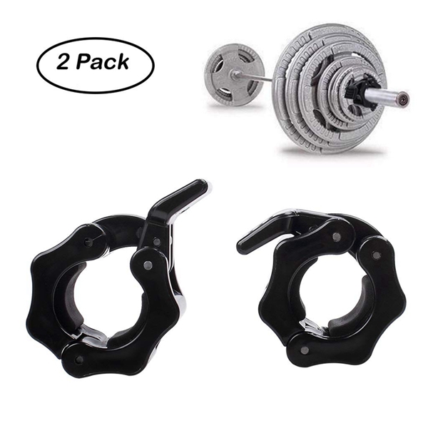 Racdde 1 Inch Pair of Quick Release Olympic Barbell Clamp Locking Collar Pro Secure Snap Latch for Squat Weightlifting/Powerlifting Training 