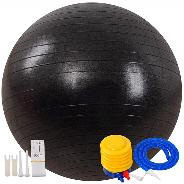 Racdde Anti-Burst and Slip Resistant Exercise Ball Yoga Ball Fitness Ball Birthing Ball with Quick Pump, 2,000-Pound Capacity 