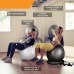 Racdde Exercise Ball Chair - 65cm & 75cm Yoga Fitness Pilates Ball & Stability Base for Home Gym & Office - Resistance Bands, Workout Poster & Pump. Improves Balance, Core Strength & Posture - Men & Women 