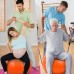 Racdde Exercise Ball Chair with Resistance Bands, Perfect for Office, Yoga, Balance, Fitness, Super Strong Holds 660lbs. Set Includes Stable Base, Workout Poster, Pump, Home Gym Bundle-65cm 