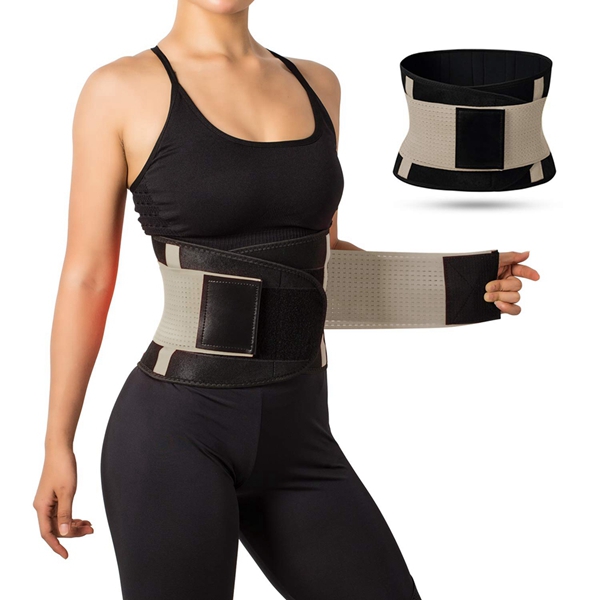 Racdde Waist Trainer Belt for Women, Breathable Sweat Belt Waist Cincher Trimmer Body Shaper Girdle Fat Burn Belly Slimming Band for Weight Loss Fitness Workout 