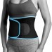 Racdde Waist Trimmer Premium Exercise Workout Ab Belt for Women & Men Adjustable Belly Enhancer Sweat Burner Stomach Wrap Sweet Abdominal Muscle & Back Support, Black Blue Trim Fits 24-42" 