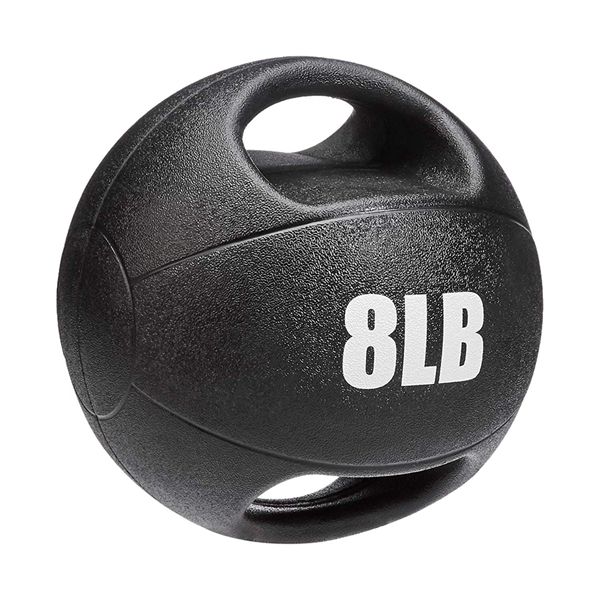Racdde Medicine Ball with Handles, 8-lb 