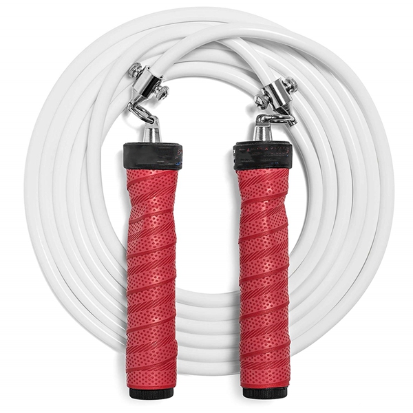 Racdde Challenger Weighted Jump Rope for Men & Women 1 lb Heavy Weighted Rope and Ball Bearing Handle Weight - High Resistance - Burn Body Fat for HIIT Crossfit Endurance