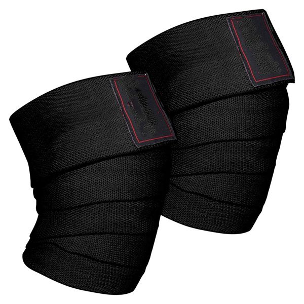 Racdde Weight Lifting Knee Wraps (1 Pair) for Cross Training WODs, Gym Workout, Fitness & Power Lifting- Knee Straps Squats - for Men & Women- 78"-Compression & Elastic Support 