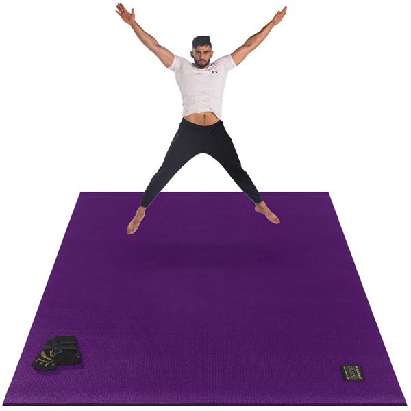 Racdde Large Exercise Mat 6'x4'x7mm, Thick Workout Mats for Home Gym Flooring, Extra Wide Non-Slip Durable Cardio Mat, High Density, Shoe Friendly, Perfect for Plyo, MMA, Jump Rope, Stretch, Fitness 