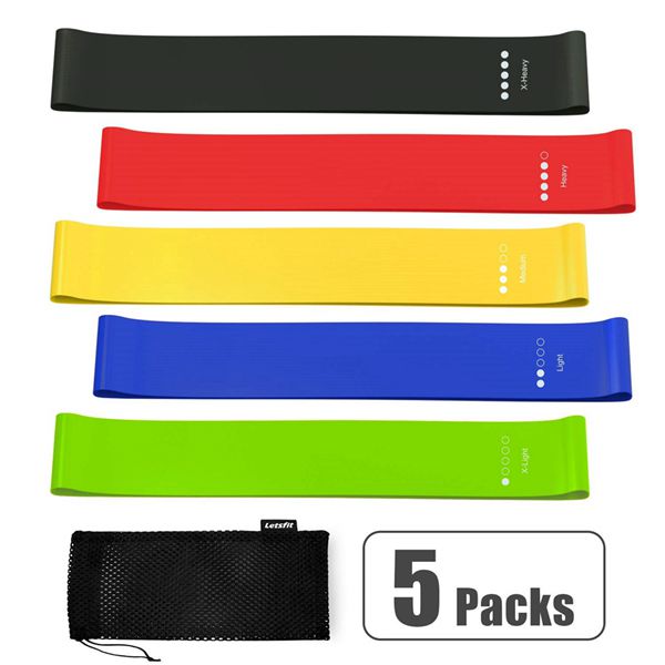 Racdde Resistance Loop Bands, Resistance Exercise Bands for Home Fitness, Stretching, Strength Training, Physical Therapy, Natural Latex Workout Bands, Pilates Flexbands, 12" x 2" 