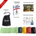 Racdde Resistance Loop Exercise Bands with Instruction Guide, Carry Bag, EBook and Online Workout Videos, Set of 5 