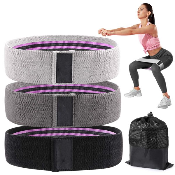 Walito Resistance Bands for Legs and Butt,Exercise Bands Set Booty Bands Hip Bands Wide Workout Bands Sports Fitness Bands Resistance Loops Band Anti Slip Elastic (Set 3) 