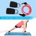 Racdde 10 Pieces Resistance Loop Bands Set – Workout Bands for Leg and Butt Training High Elasticity Exercise Band with Door Anchor 2 Core Sliders Legs Ankle Straps Guide Book for Home Fitness Gym 
