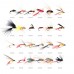 Racdde Fly Fishing Flies Kit with Box, Dry Wet Flies, Nymphs, Streamers for Bass Salmon Trout Fishing 120Pcs/64Pcs 
