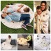 Racdde Burrito Tortilla Blanket, Perfectly Round Novelty Blanket to be a Giant Human Burrito, Tortilla Throw Food Creation Wrap Blanket, Soft & Plush Giant Towel for Adults and Kids-5' Diameter 