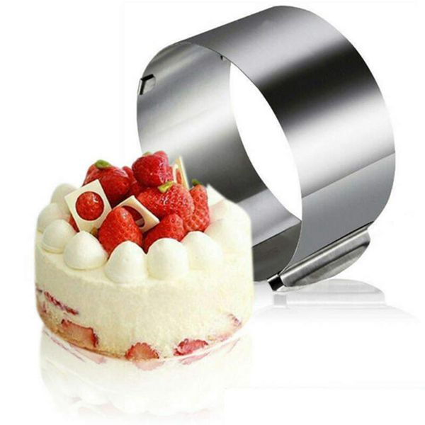 6 to 12 IN Cake Mousse Mold Cake Baking, Racdde Adjustable Round Cake Ring Mold Stainless Steel Cake Decor Mold Ring For Baking Kitchen Pastry Tools 