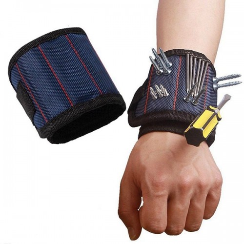Racdde Polyester Magnetic Wristband Portable Tool Bag Electrician Wrist Belt Screws Nails Drill Bits Holder Repair Tools