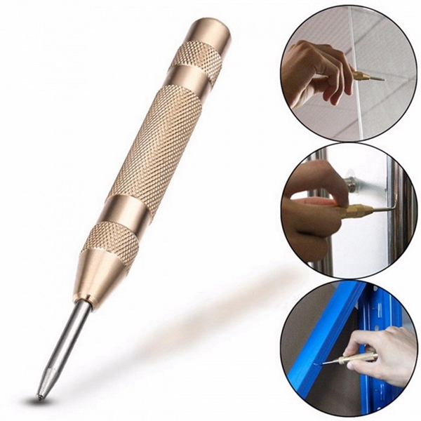 Racdde Automatic Center Pin Punch Drill Bit Tools Power Tools Spring Loaded Marking Starting Holes Tool Center Punch 1 PCS
