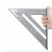 Racdde DIY Metric Inch Length Triangle Ruler 90 Degree Square Thick Stainless Steel Triangular Rule Tool Measurement and Drawing