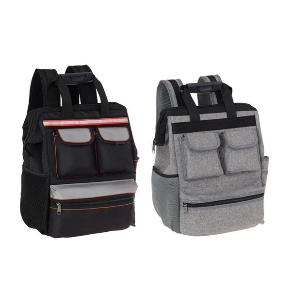 Racdde Professional Tool Backpack Durable Oxford Fabric Tool Bags - Black