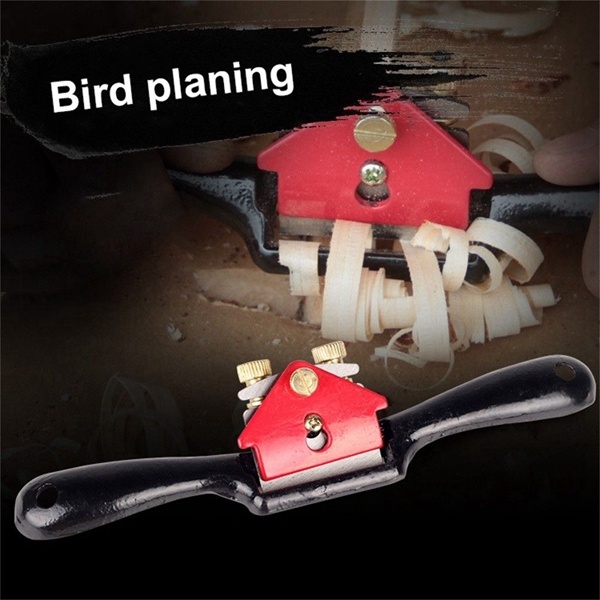 Racdde 9 Inch Steel Bird Planer Small Iron Hand Carpenter Woodworking Planing Adjustable Wood Trimming Tool