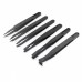 Racdde 5PCS JF-S6in1 6 in 1 Anti-static Carbon Fiber Straight and Curved Tip Tweezers - Black