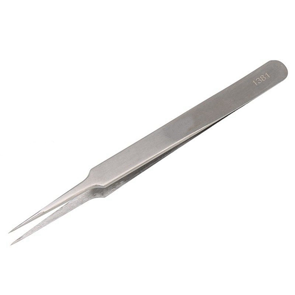 Racdde Ultra Fine point Tweezer Stainless Steel Sharp Forcep - Silver