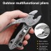 Racdde Mini Portable Hand Tools Multifunctional Stainless Steel Plier for Outdoor Camping