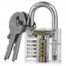 Racdde Locksmith Hand Tools Lock Pick Set Transparent Visible Cutaway Practice Padlock With Broken Key Removing Hooks Hardware