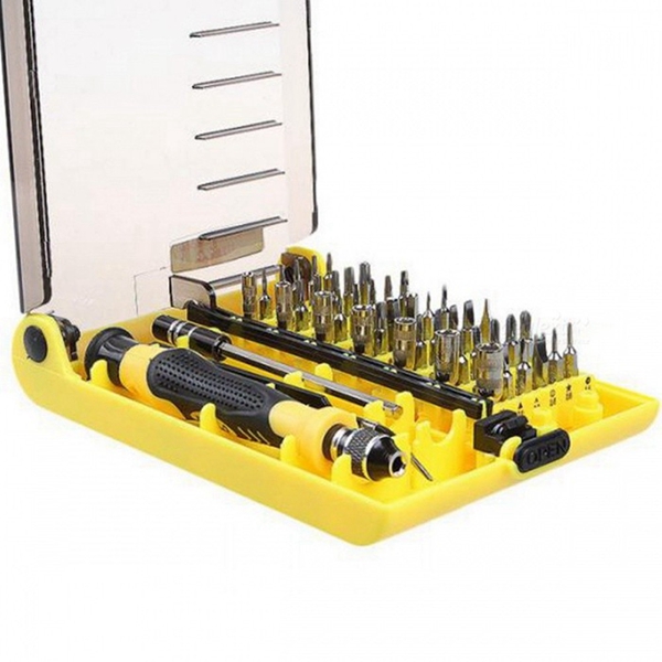Racdde 45 in 1 Precision Screwdriver Set Repair Tool Kit - Yellow