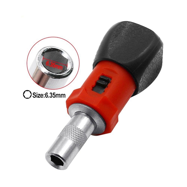 Racdde 6.35mm 1/4in Small Square Ratchet Screwdriver Handle