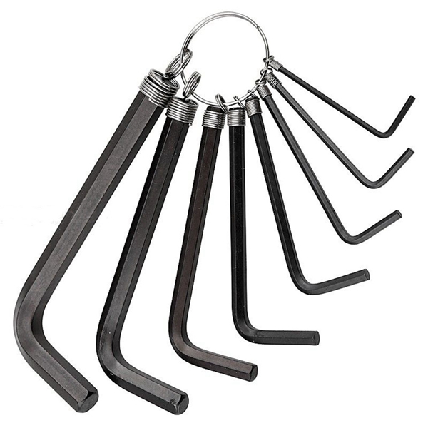 Racdde 8Pcs Hex Key Allen Wrench - Chromium-vanadium Steel Spanner Short Arm Tool Set