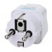 Racdde Universal European AC Plug Travel Adapter - White