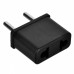 Racdde CM-1 US Socket to EU Plug AC Power Adapter - Black (10PCS / 2.5~250V)