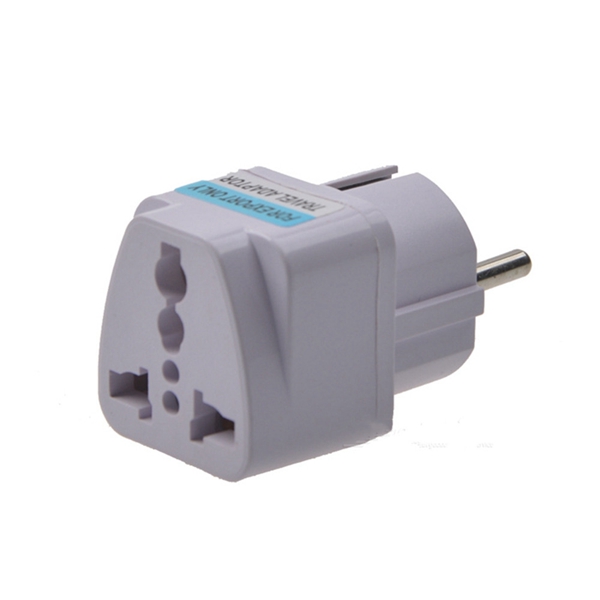 Racdde AYA-K9 Universal European Plug Travelling Power Adapter - White