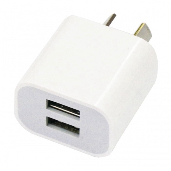 Racdde Portable Dual USB 2A Charging Head Power Adapter - AU Plug (AC100-240V)