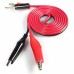 Racdde Plug to Alligator Clip Test Lines - Red + Black (1m / 5PCS)