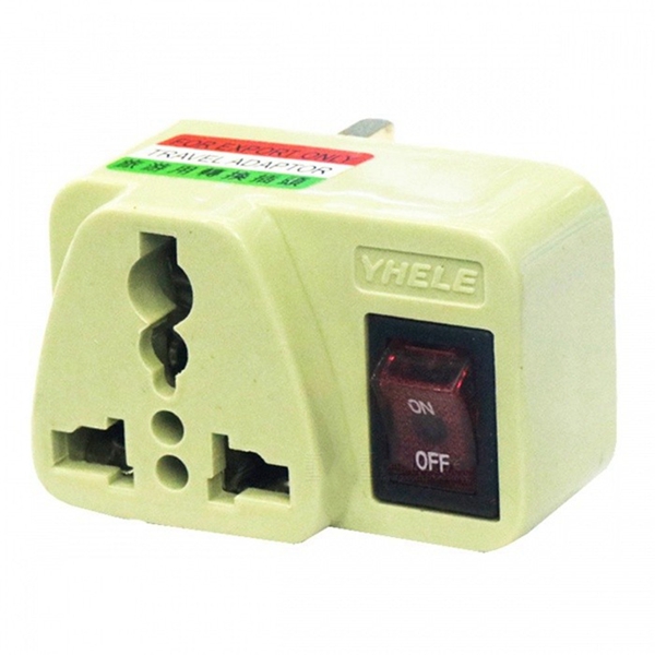 Racdde 10A 250V 1500W Multi-function UK Plug Power Socket with Switch - Light Green