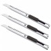 Racdde 13.3cm Metal Stainless Steel Art Knife / Electrician's Knife for Office / Student - 3 Pieces