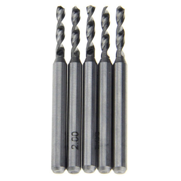 Racdde 2mm Mini Hard Aluminium Alloy Drilling Bits (5PCS)