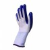 Racdde 42g Nitrile Rubber Latex Comfortable Non-Slip Wear-Resistant Labor Protection Work Gloves For Garden Home (12 Pairs) Blue