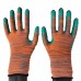 Racdde 13-Pin 25cm Latex Foam Comfortable Non-Slip Wear-Resistant Soft Garden Gloves, Labor Work Gloves For Adults (12 Pairs) Green