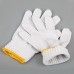 Racdde 3 Pair Work Gloves Cotton Heavy Duty Grip Protection White Gloves for Cutting Repair Work Safety