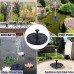Racdde Round Solar Fountain Pump, Floating Solar Powered Panel For Garden, Pool - Black