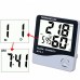 Racdde HTC-1 Electronic Temperature Humidity Meter, Indoor Room LCD Digital Thermometer Hygrometer Weather Station Alarm Clock