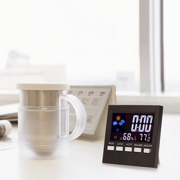 Racdde Digital Thermometer Hygrometer Temperature Humidity Clock
