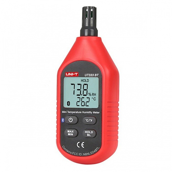 Racdde UT333BT Bluetooth Mini Digital Thermometer Hygrometer - Red + Black