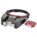 Racdde Headband Type Magnifier with 2-LED White Light (3 x AAA)