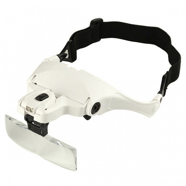 Racdde Headband Magnifying Glasses with 2 LED Light Eye Watch Repair Tool
